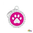 Médaille collection GLAM,  CERCLE PATTE FUSHIA STRASS  PETIT Cheap