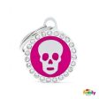 Médaille collection GLAM,  CERCLE CRÂNE FUSHIA STRASS  PETIT Discount