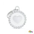 Médaille collection GLAM,  CERCLE COEUR BLANC STRASS  PETIT on Sale