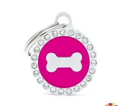 Médaille collection GLAM,  CERCLE FUSHIA STRASS  PETIT Online Hot Sale