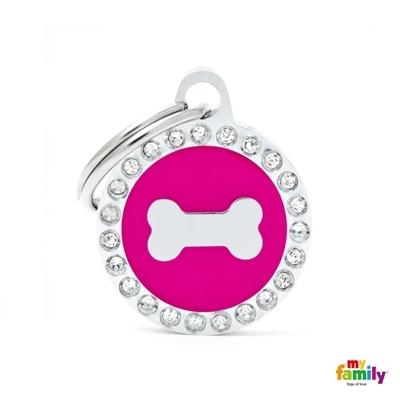 Médaille collection GLAM,  CERCLE FUSHIA STRASS  PETIT Online Hot Sale