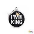 Médaille collection Charms,  I M THE KING , MOYEN Discount