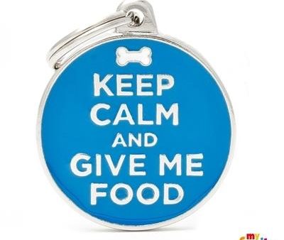 Médaille collection Charms,  KEEP CALM AND GIVE ME FOOD , GRAND Discount