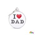 Médaille collection Charms,  I LOVE DAD , MOYEN Fashion