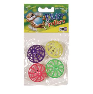 Jouet Krazy Rollers Catit, balles avec des cloches, paquet de 4 For Sale