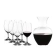 Riedel Ouverture Wine Glass and Decanter Set is designed to emphasize the fruit and balance the tannins of your wine. The stemmed glasses and the decanter are suitable for use with all types of wine making this an extremely versatile set - 5408 35 Fashion