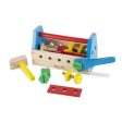 MELISSA & DOUG  Take Along Tool Kit: This 24-piece set includes wooden nails, screws, nuts, and bolts for hours of creative fun that also helps  build  important motor skills - 494 Online Hot Sale