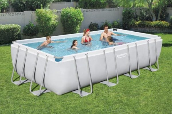 BESTWAY Power Steel 18ft X 9ft X 48in Rectangular Pool Set: Above Ground Pool is easy to set up and built to last - 56468 For Discount