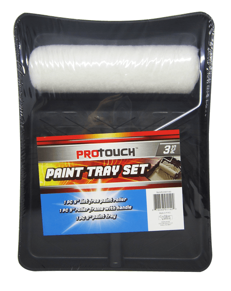 ProTouch DIY & Professional 3 Piece Paint Tray Set,  Tray, Roller Covers and Frame, Ideal for Any Wall, Ceiling, Home or Office Painting - CH91140 For Sale