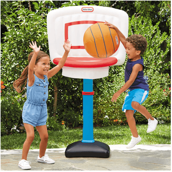 LITTLE TIKES  Totally Huge Sports Basketball Set: Go big, go team, and have larger-than-life fun playing basketball - 659898 Discount