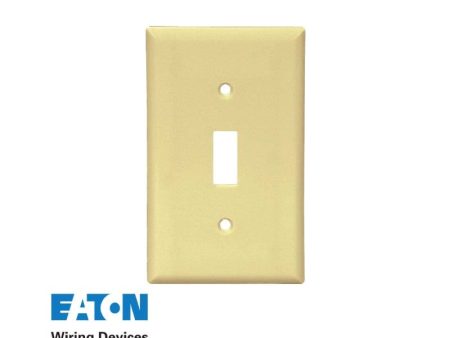 Ivory, Single Toggle, Wall Plate, Plastic Receptacle 2 x 4- 2134V Online Sale