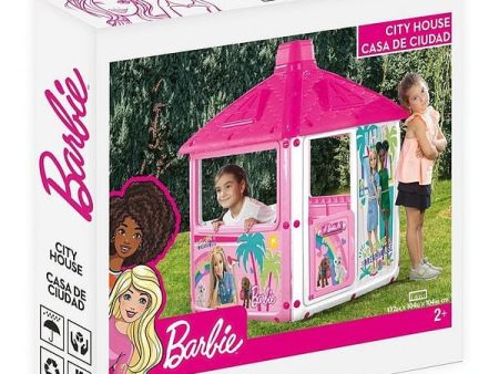 Barbie City House - Design is in the plastic and will not peel off and is the perfect addition to any garden, with front door and side windows and a chimney -1610 For Cheap