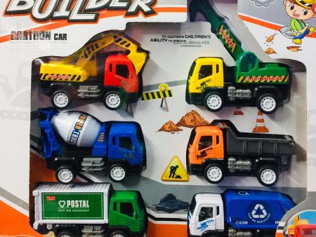 BCD  City Builder Vehicle Playset: Comes with six vehicles and fun pack for imagination fun all day long - 2956H on Sale