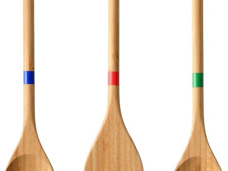 Bennetton Set of 3 Bamboo Kitchen Utensils can be used on any nonstick cookware and is ideal for stir-frying, sauteing, deep frying, steaming and parboiling, scooping rice and more - 0364 Online