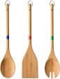 Bennetton Set of 3 Bamboo Kitchen Utensils can be used on any nonstick cookware and is ideal for stir-frying, sauteing, deep frying, steaming and parboiling, scooping rice and more - 0364 Online