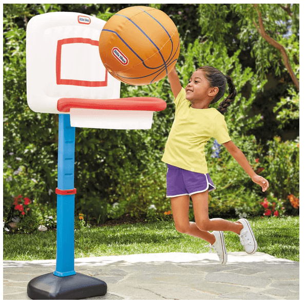 LITTLE TIKES  Totally Huge Sports Basketball Set: Go big, go team, and have larger-than-life fun playing basketball - 659898 Discount